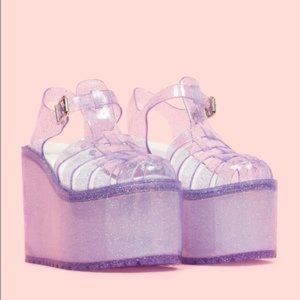 platform jelly shoes unif